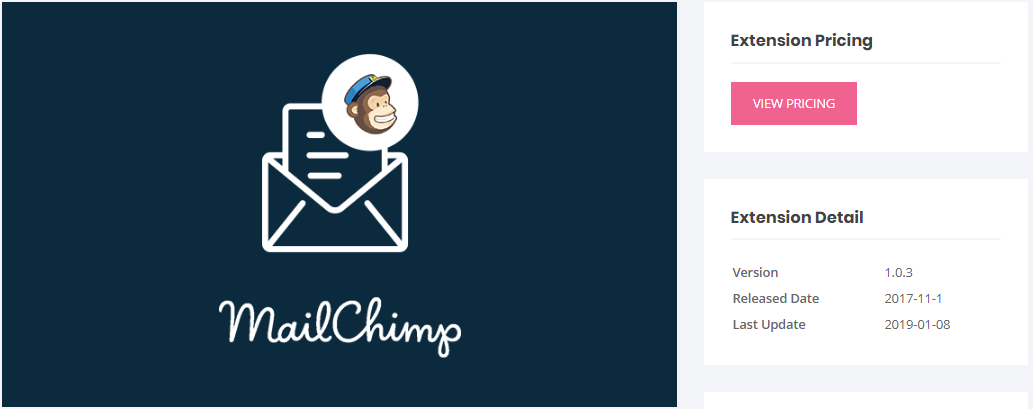MailChimp user registration