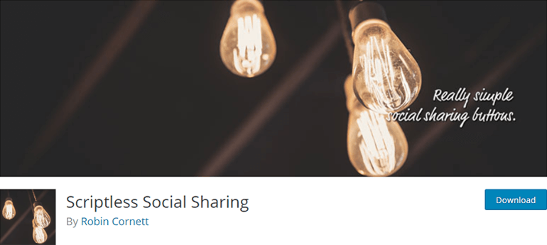 Scriptless Social Sharing Plugin