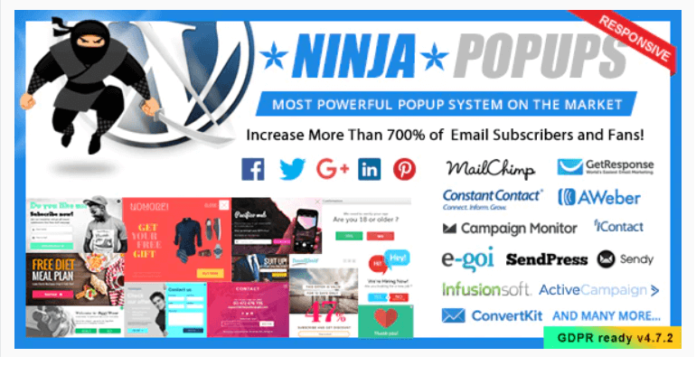 Ninja Popups Newsletter Plugin