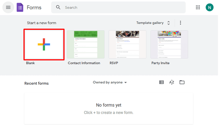 Plus Button Google Forms