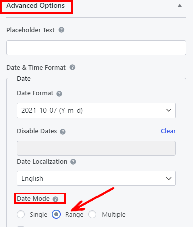Adding Date Range on WordPress Forms