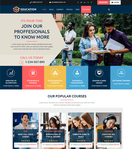 LMS Education - WordPress eLearning Theme Free