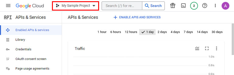 Select Google Project