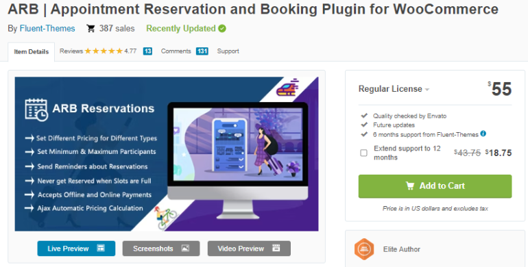 ARB Reservations Plugin