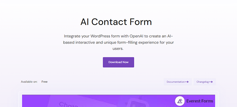 AI Contact Form Addon Page