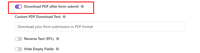 Download PDF After Form Submit