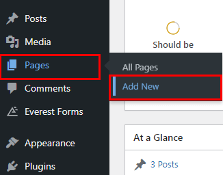 Pages to Add New Navigation